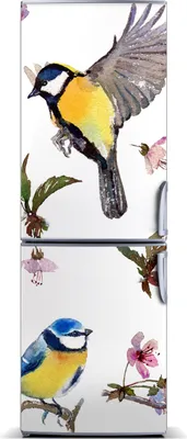 Produktbild von Tulup Kühlschrankdekoration - Magnetmatte - 60 cm x 180 cm - Magnet auf dem Kühlschrank - Vögel Und Blumen
