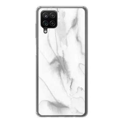 Produktbild von MuchoWow® Handyhülle Schutzhülle Hülle für Samsung Galaxy A12 Marmor - Grau - Weiß - Abstrakt - Marmoroptik Silikon Softcase Handy Hülle - Bild