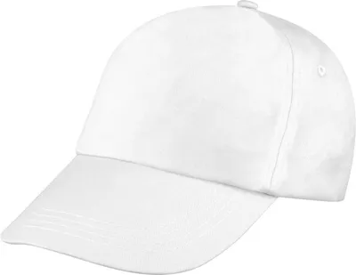 Produktbild von Baumwoll Basecap 5 Panel / Farbe: weiß