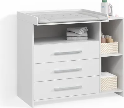 Immagine prodotto di Fasciatoio Livinity Torino Bianco con cassetti, Model 58724