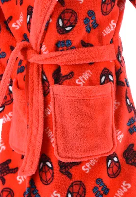 Produktbild von Spider-Man Jungen Bademantel Kinder Morgenmantel, Farbe:Rot, Größe:98