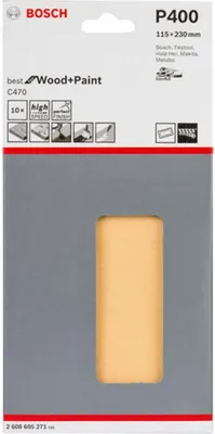 Produktbild von Bosch Schleifpapier Best for Wood / Paint / C470 115x230 mm 14 Löcher K400 10er