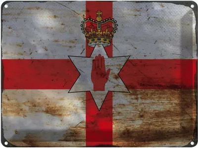 Produktbild von vianmo Blechschild 30x40 cm Nordirland Flagge Fahne Wappen