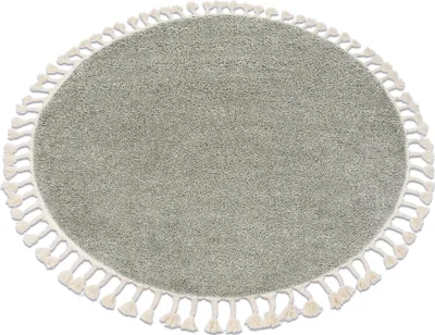 Produktbild von Teppich BERBER 9000 Kreis grün Franse berber marokkanisch shaggy Grün rund 120 cm