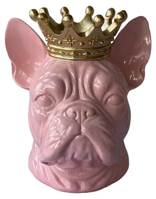 Productafbeelding van Clayre & Eef Decoratiefiguur Hond Roze, polyresin