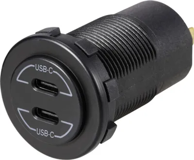 Obrázok produktu pre VOLTCRAFT USB-C®-Doppelsteckdose 9V-30V-60W Belastbarkeit Strom max.=3 A 12 - 24 V/DC (VC-14504180)