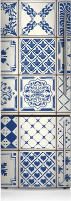 Produktbild von Kühlschrankmagnete Kühlschrank Magnetfolie Magnete Küche 60x180 cm - Blaue Fliesen