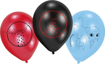 Produktbild von Amscan Ladybug Ladybug Superhero Latex Balloons Pack Of 6