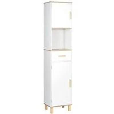 Produktbild von Famanu Badschrank mit 5 Fächern und 1 Schublade - Weiß