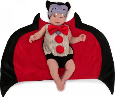 Produktbild von Dracula Fledermaus Babykostüm für Halloween & Fasching Größe: 0-3 Monate