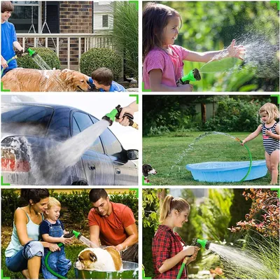Produktbild von Erweiterbare Gartenschlauch 15 m - 30 m - 45 m | Korrosions- und abriebfest | 9 Bewässerungsmodi | Für Rasen und Autowaschanlage