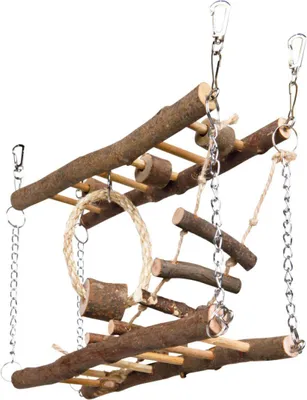 Produktbild von TRIXIE Hängebrücke mit Kette, Hamster, Rindenholz, 27 x 17 x 7 cm