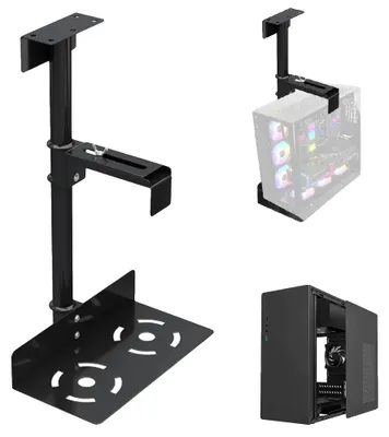 Obrázok produktu pre Stojan na počítačovú vežu, otočný o 360°, vylepšená cirkulácia vzduchu, čierny
