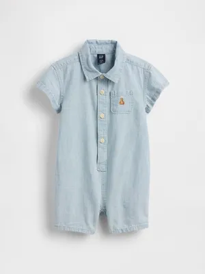Produktbild von GAP Baby-Jeanshose mit Trägern und Tasche, Größe 0-3 Monate
