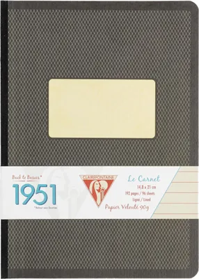Produktbild von Clairefontaine 5x Kladde DIN A5 14,8x21cm 96 Blatt 90g lin. Schwarz 195246C
