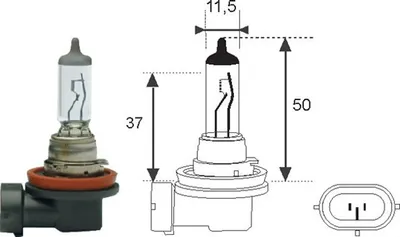 Zdjęcie produktu dla Żarówka H11 12V/55W Pgj19-2