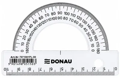 Produktbild von Donau Transparenter Schulwinkelmesser 180° 10 cm
