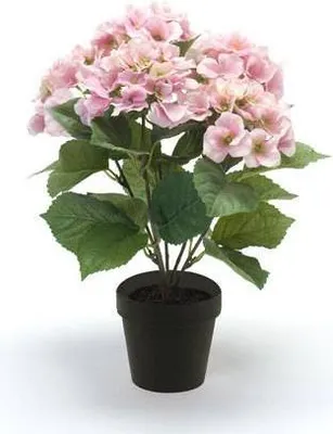 Produktbild von artplants.de Kunstblume Hortensie JONE, rosa, 40cm - Textil Hydrangea - Hortensie künstlich