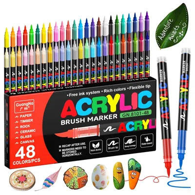 Immagine prodotto di Set di 48 pennarelli a base d'acrilico per la pittura creativa
