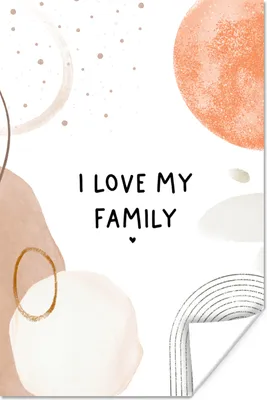 Produktbild von MuchoWow® Poster Zitate - Ich liebe meine Familie - Sprichwörter 60x90 cm - Wanddekoration