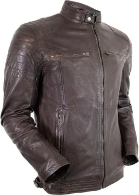 Produktbild von Herren Freizeit Biker Lederjacke aus echtem Leder in Braun Leichte Bikerjacke(48 / M)