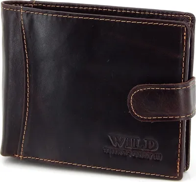 Produktbild von Herren Leder Geldbeutel mit Münzfach – RFID/NFC Schutz Geldbörse, Portemonnaie, Wallet für Männer (Braun)