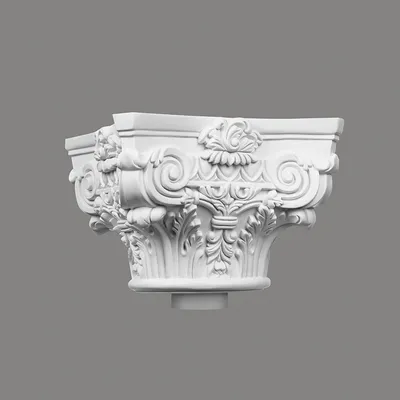 Produktbild von Mardom Kapitell C1001-2W Profoam 330 x 330 x 250 mm Weiß für Vollsäule und Fußteil