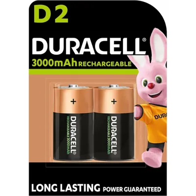 Obrázek produktu pro Duracell 5000394055995, Dobíjecí baterie, D, Nikl-metal hydridová (NiMH), 1,2 V, 2 kusů, 2200 mAh