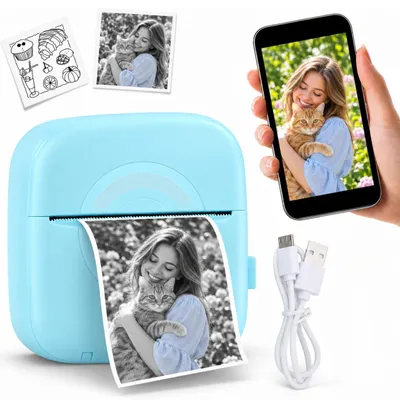 Immagine prodotto di Stampante termica portatile, mini-stampante per etichette wireless con Bluetooth e app per adesivi e note