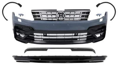 Produktbild von Bodykit Stoßstange für VW Tiguan II Mk2 AD BW 16-19 Kühlergrill Radkästen Diffusor.