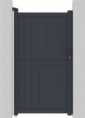 Produktbild von Gartentor aus Aluminium "Maurice" - 101,2 x 180,9 cm - Grau