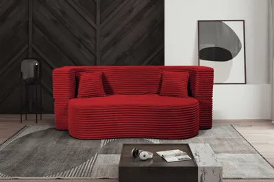 Image de Canapé confortable pour le salon & la chambre à coucher - Canapé 3 places, pliable, tissu, avec fonction lit
