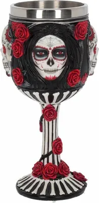 Produktbild von Mexican Gothic Sugar Skull Kelch für Halloween & Tag der Toten