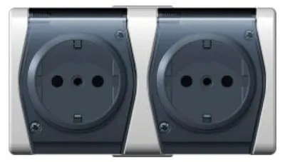 Image de Prise électrique hermétique Elektro-Plast Nasielsk blanc 1025-01