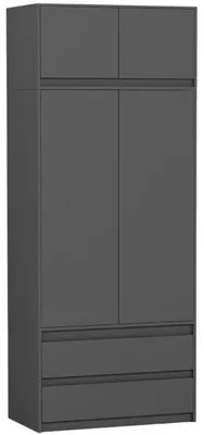 Produktbild von Kleiderschrank - Anthrazit - 90 x 51 x 234 cm - Modern B-9-N-TIP
