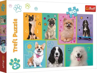 Produktbild von TREFL Puzzle In der Welt des Hundes 100 Teile