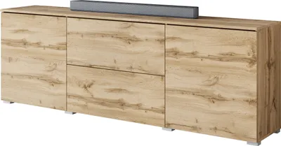 Produktbild von MIRJAN24 TV-Lowboard Vera 180, TV-Schrank mit zwei Drehtüren und zwei Schubladen (Farbe: Wotan, ohne Beleuchtung)