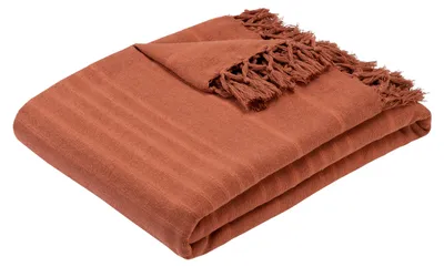 Produktbild von Atmosphera | Bettüberwurf - Bettdecke - Steppdecke - 230 x 250 cm - 100% Baumwolle - orange - Sofaüberwurf - Dekorativ - modern