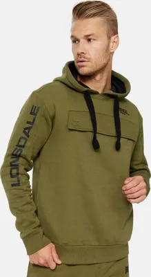 Produktbild von Herren Kapuzensweatshirt normale Passform RUSHEN Olive/Black 3XL Lonsdale