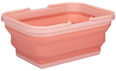Produktbild von Faltbarer Waschekorb/Tragekorb - 19 l - lachsrosa - 38 x 28 x 18 cm