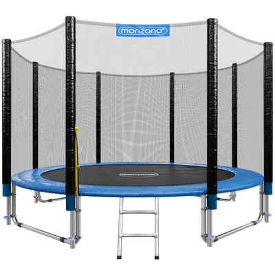 Produktbild von Monzana Trampolin SÜD GS Zertifiziert Komplettset inkl. Sicherheitsnetz, Leiter, Randabdeckung Kindertrampolin Gartentrampolin