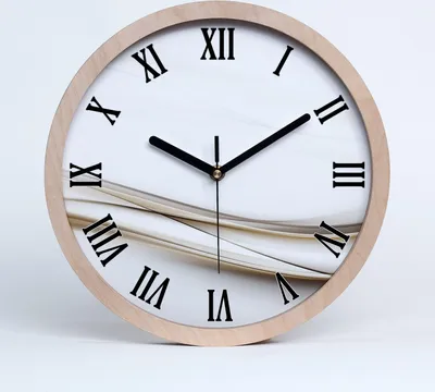 Produktbild von Holzuhr 30fi cm wanduhr - schwarze Spitzen - abstrakcjaale