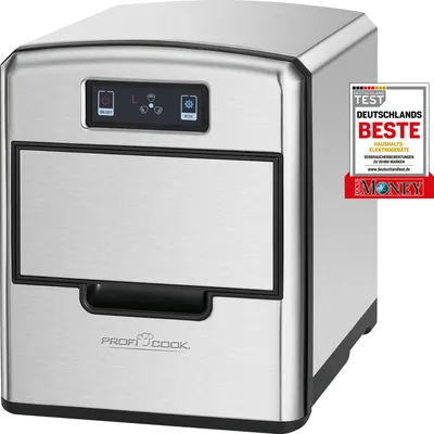 Produktbild von ProfiCook Eiswürfelbereiter PC-EWB 1187 elektrische Eiswürfelmaschine für ca. 10-15kg/24h, Ice-Maker mit Sensor-Touch-Bedienung und 1,7 Liter Wassertank, Eiswürfel innerhalb von 10 Minuten
