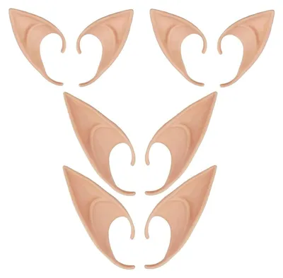 Imagen del producto de Solidchoice - Juego de 4 orejas de elfo de látex para cosplay y fiestas