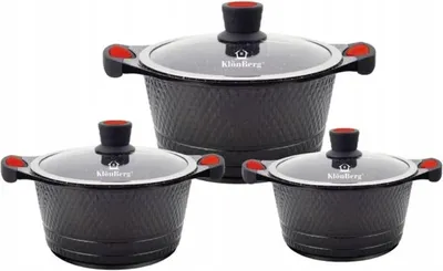 Produktbild von KlönBerg 6-teiliges Antihaft-Topfset, 2,5/4,5.7L SUPPENTOPF , Induktion, MIT DECKEL KB4200