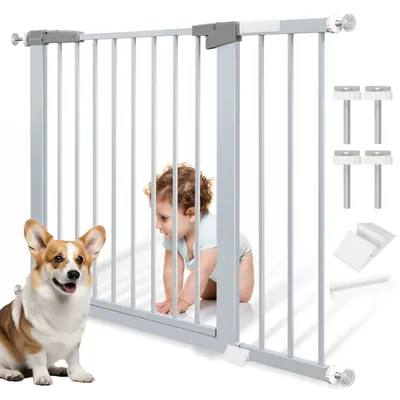 Produktbild von Jayseuw Türschutzgitter Automatisch schließend 97-104 cm Babytor Treppentor Verstellbare Breite passt sich verschiedenen Räumen an Stoßfestes Material extra langlebig