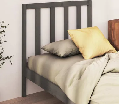 Produktbild von vidaXL Kopfteil Grau 106x4x100 cm Massivholz Kiefer - Bettkopfteil - Bettkopfteile - Kopfteil - Holzkopfteil
