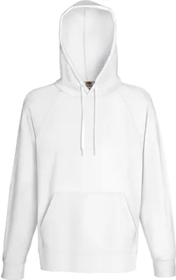 Produktbild von Fruit of the Loom 62-140-0 | Lightweight Hooded Herren Sweatshirt mit Kaputze - Farbe: White - Größe: XL