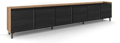 Immagine prodotto di Mobili TV effetto legno nero e rovere 309x35x61cm con gambe