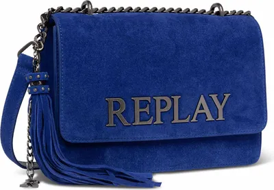 Produktbild von REPLAY Leder Umhängetasche Crossbody Bag Blue China blau
